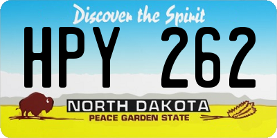 ND license plate HPY262