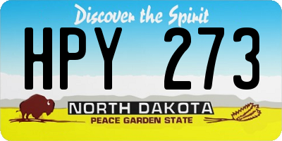 ND license plate HPY273