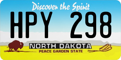 ND license plate HPY298