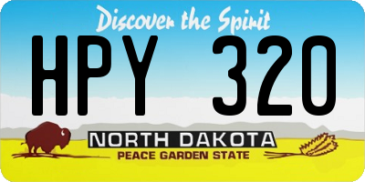 ND license plate HPY320