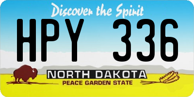 ND license plate HPY336
