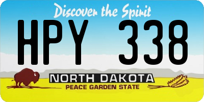 ND license plate HPY338