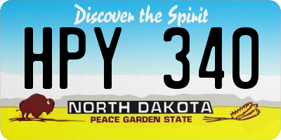 ND license plate HPY340