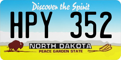 ND license plate HPY352