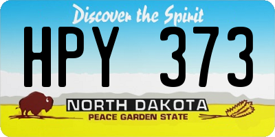 ND license plate HPY373