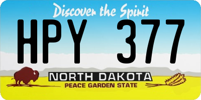ND license plate HPY377