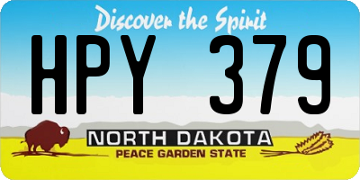 ND license plate HPY379