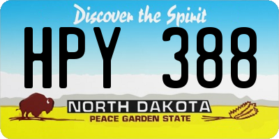 ND license plate HPY388