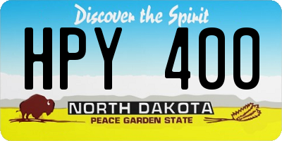ND license plate HPY400