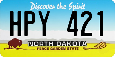ND license plate HPY421