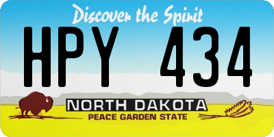 ND license plate HPY434