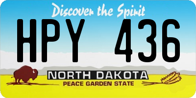 ND license plate HPY436
