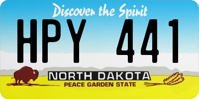 ND license plate HPY441