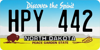 ND license plate HPY442