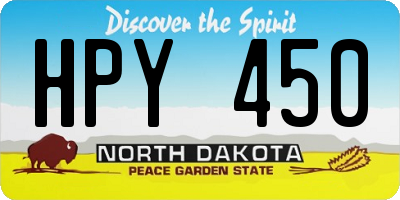 ND license plate HPY450