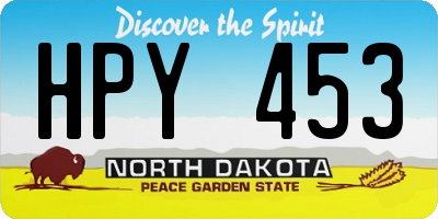 ND license plate HPY453