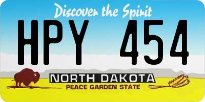 ND license plate HPY454