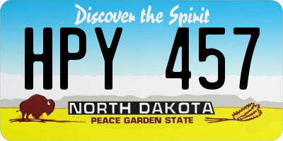ND license plate HPY457