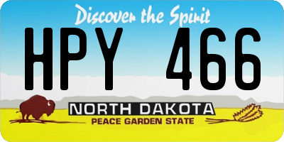ND license plate HPY466
