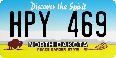 ND license plate HPY469