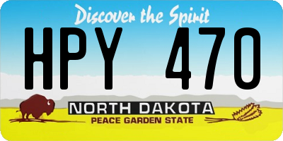 ND license plate HPY470