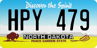 ND license plate HPY479