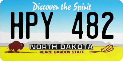ND license plate HPY482