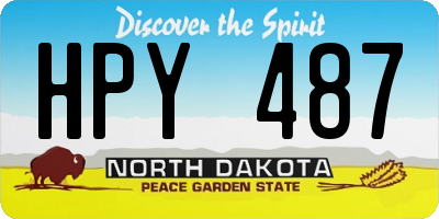 ND license plate HPY487