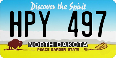 ND license plate HPY497