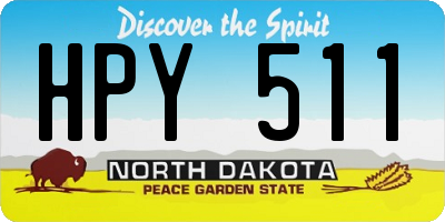 ND license plate HPY511