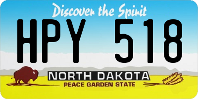 ND license plate HPY518