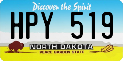 ND license plate HPY519
