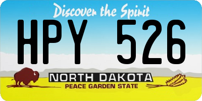 ND license plate HPY526