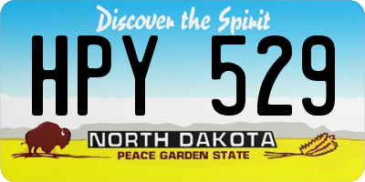 ND license plate HPY529