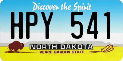 ND license plate HPY541