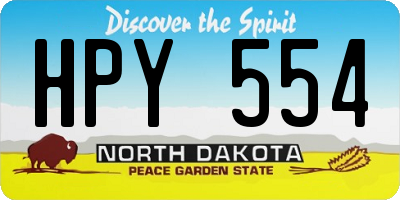 ND license plate HPY554