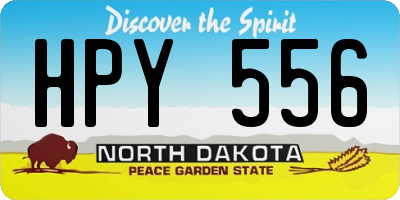 ND license plate HPY556