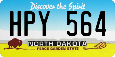 ND license plate HPY564