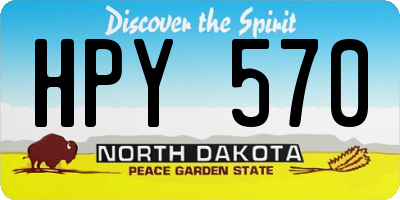 ND license plate HPY570