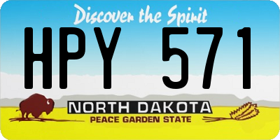 ND license plate HPY571