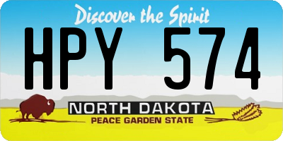 ND license plate HPY574