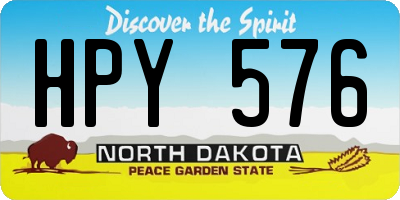 ND license plate HPY576