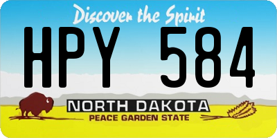 ND license plate HPY584