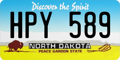 ND license plate HPY589