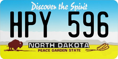 ND license plate HPY596