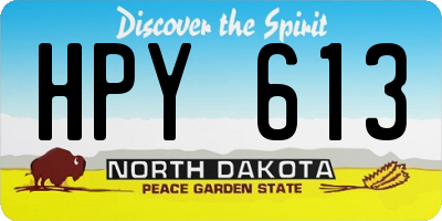 ND license plate HPY613