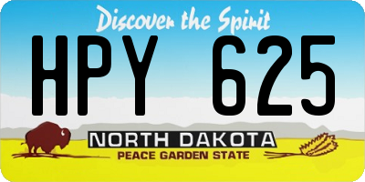 ND license plate HPY625