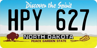 ND license plate HPY627