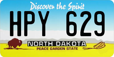 ND license plate HPY629