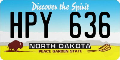 ND license plate HPY636